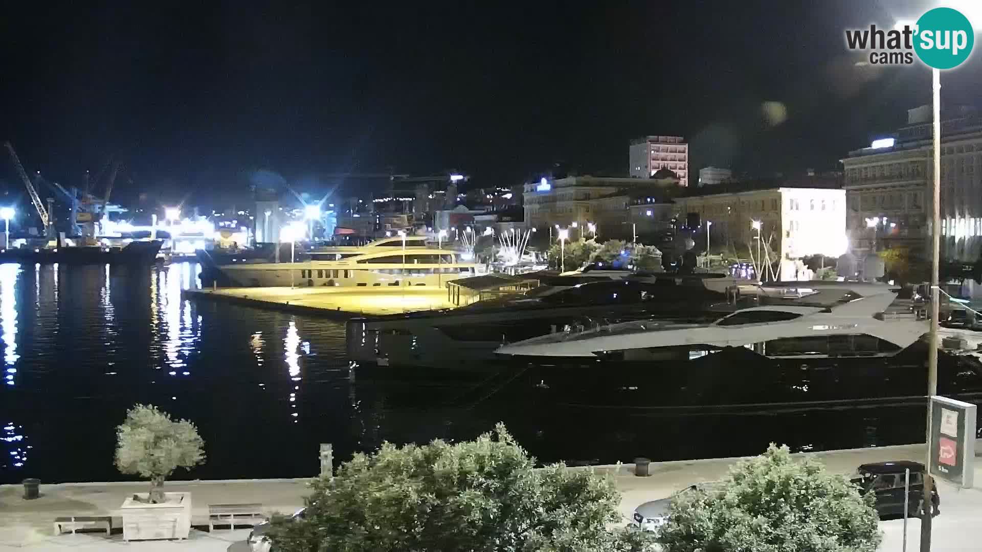 La Riva et Marina à Rijeka – Live Webcam Croatie