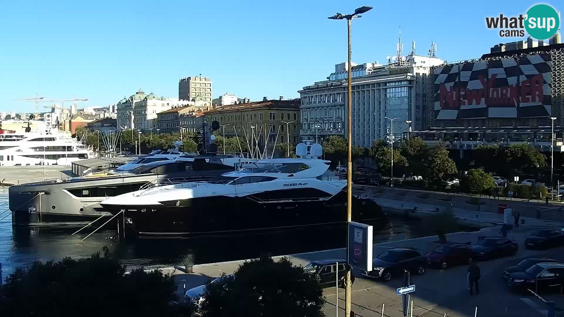 Die Riva und Marina in Rijeka – Live Webcam Kroatien