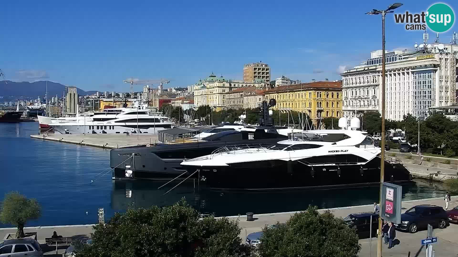 La Riva e la Marina a Rijeka (Fiume) – Live Webcam Croazia