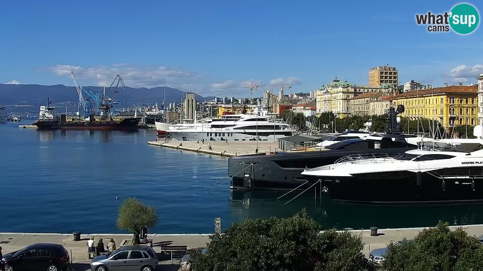 The Riva and Marina in Rijeka  – Live Webcam Croatia