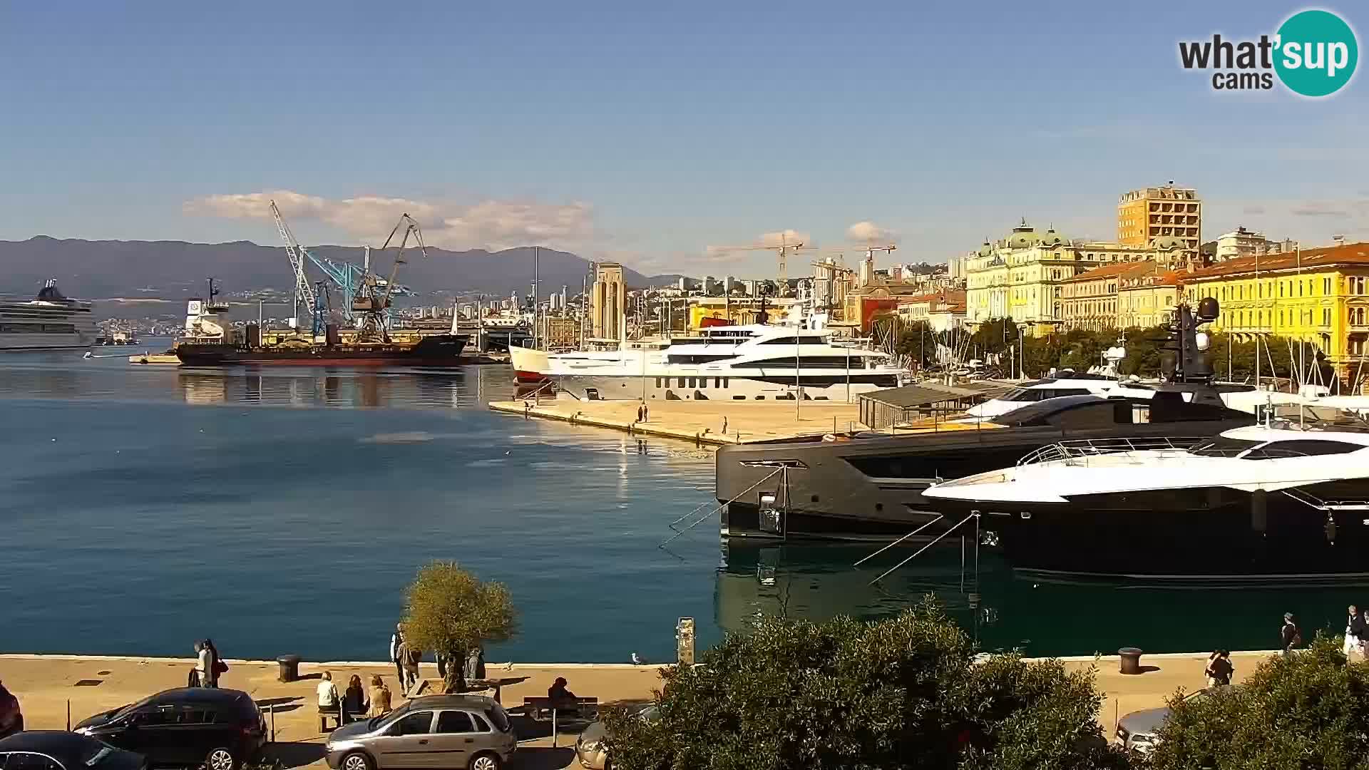 Die Riva und Marina in Rijeka – Live Webcam Kroatien