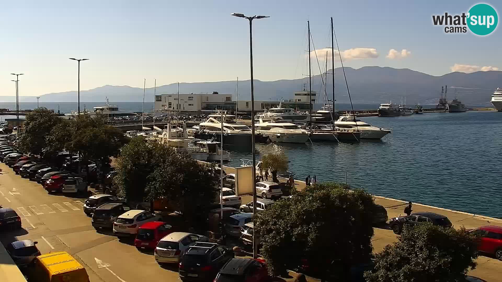 The Riva and Marina in Rijeka  – Live Webcam Croatia