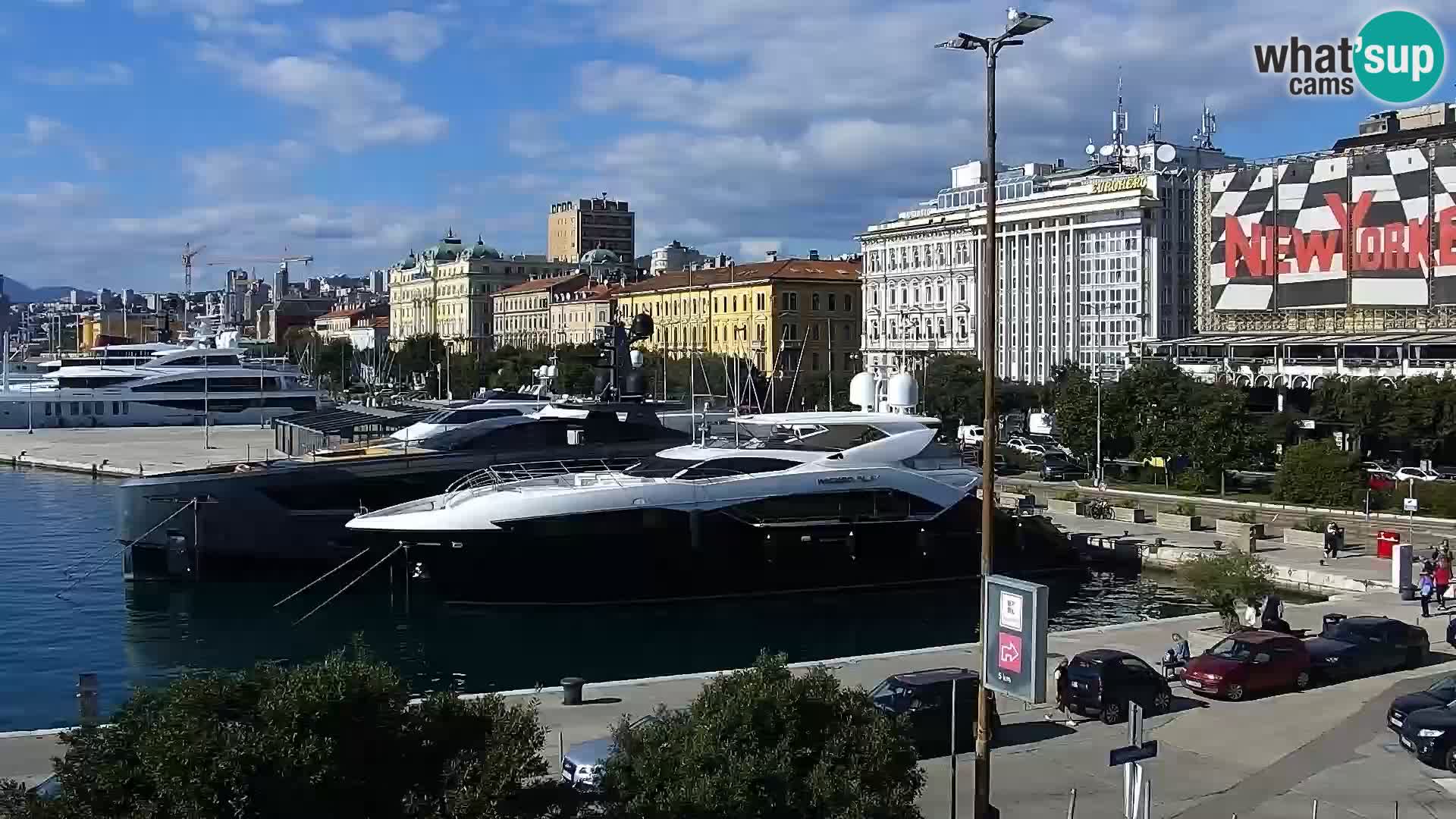 The Riva and Marina in Rijeka  – Live Webcam Croatia