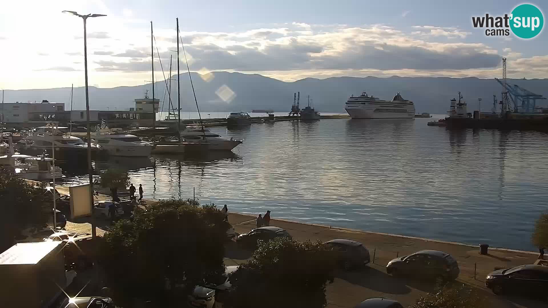 The Riva and Marina in Rijeka  – Live Webcam Croatia