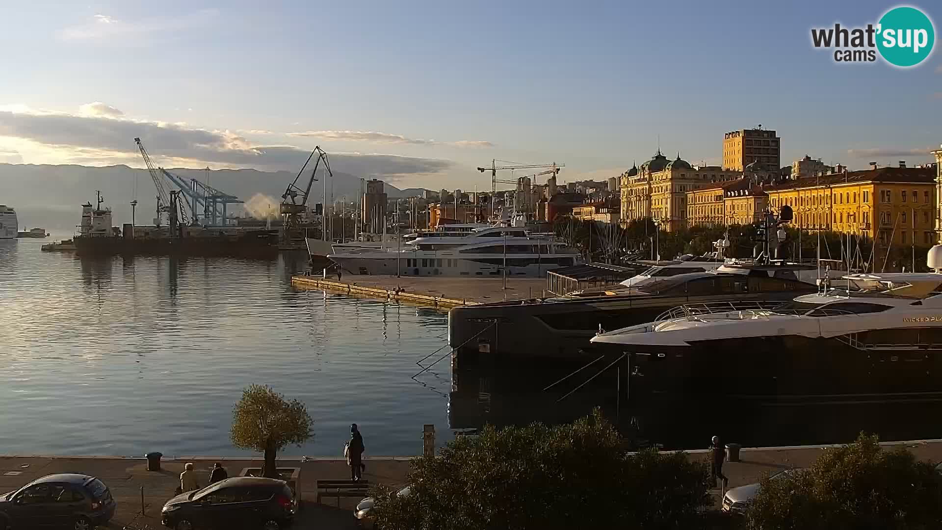 The Riva and Marina in Rijeka  – Live Webcam Croatia