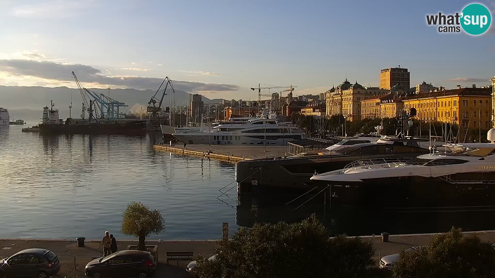 La Riva et Marina à Rijeka – Live Webcam Croatie