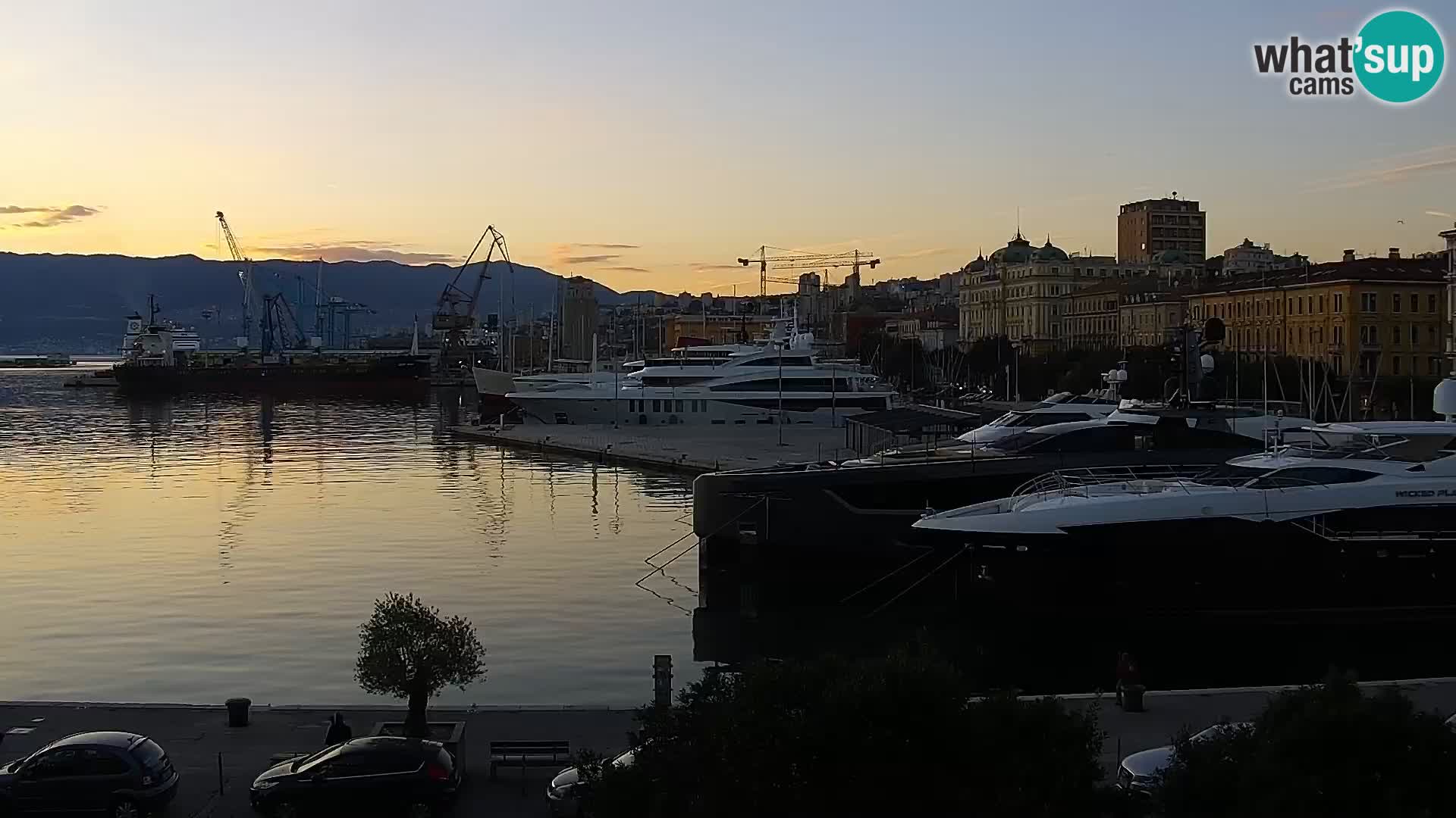 Die Riva und Marina in Rijeka – Live Webcam Kroatien
