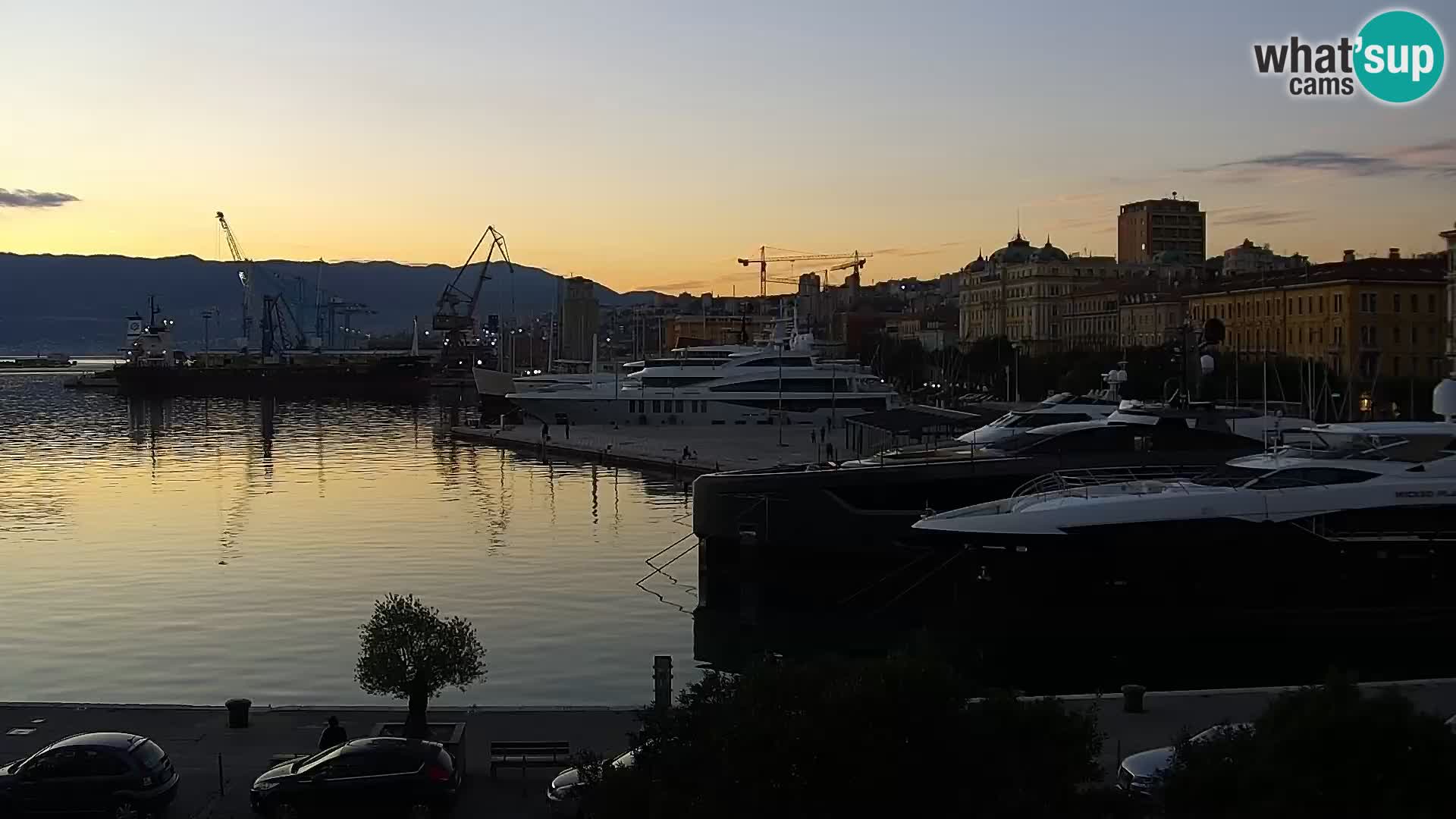 The Riva and Marina in Rijeka  – Live Webcam Croatia