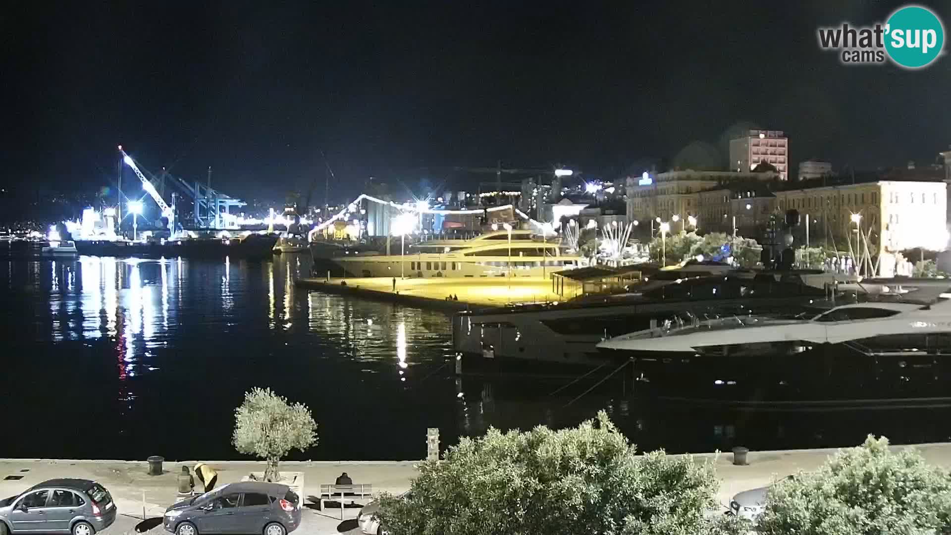 The Riva and Marina in Rijeka  – Live Webcam Croatia