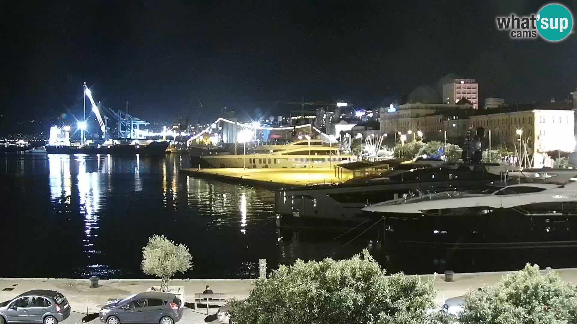 The Riva and Marina in Rijeka  – Live Webcam Croatia