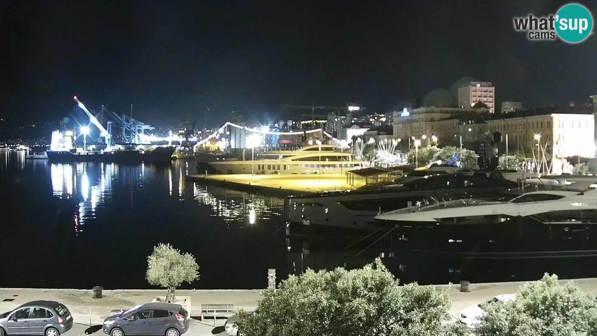 The Riva and Marina in Rijeka  – Live Webcam Croatia