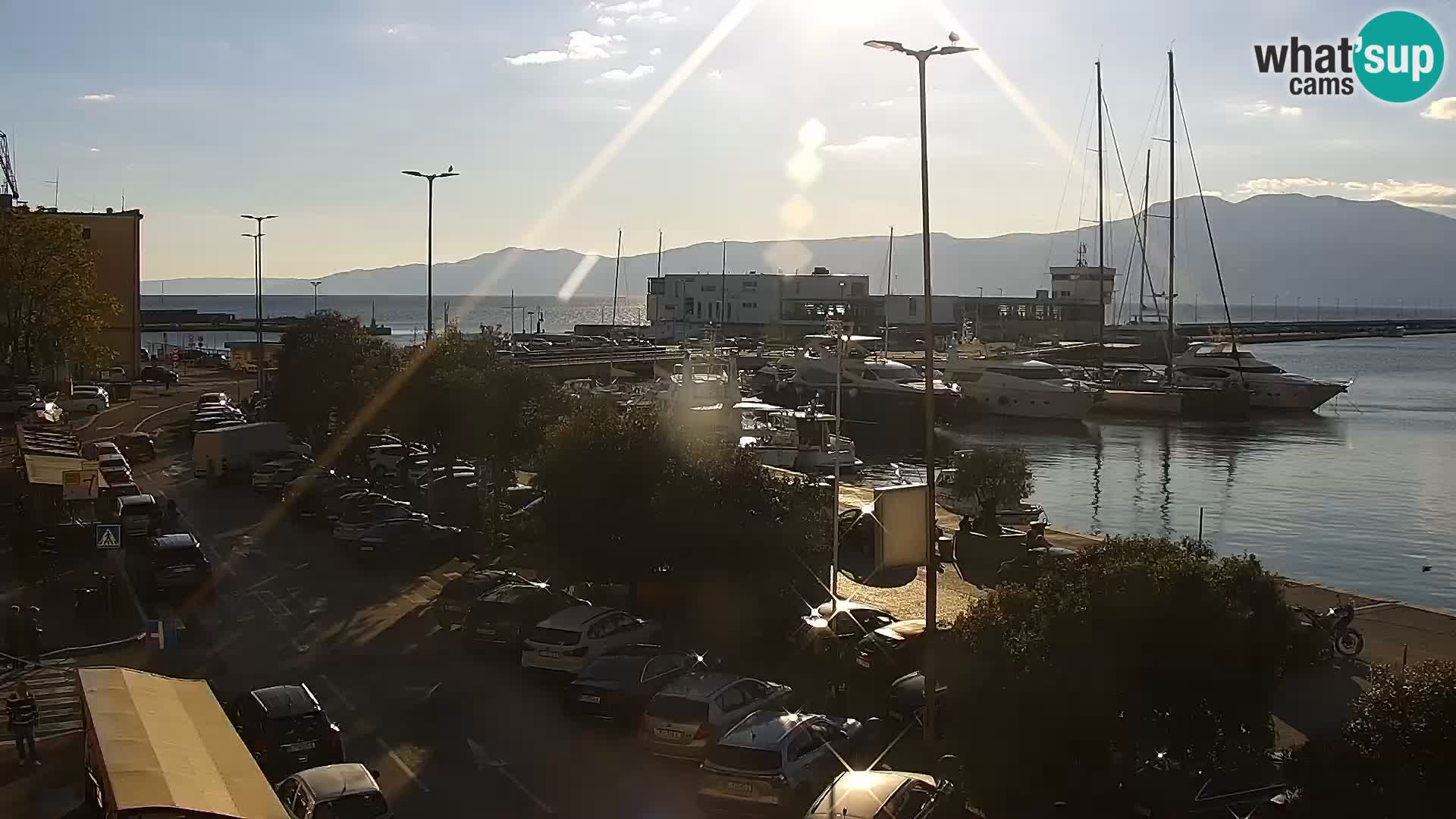 Die Riva und Marina in Rijeka – Live Webcam Kroatien