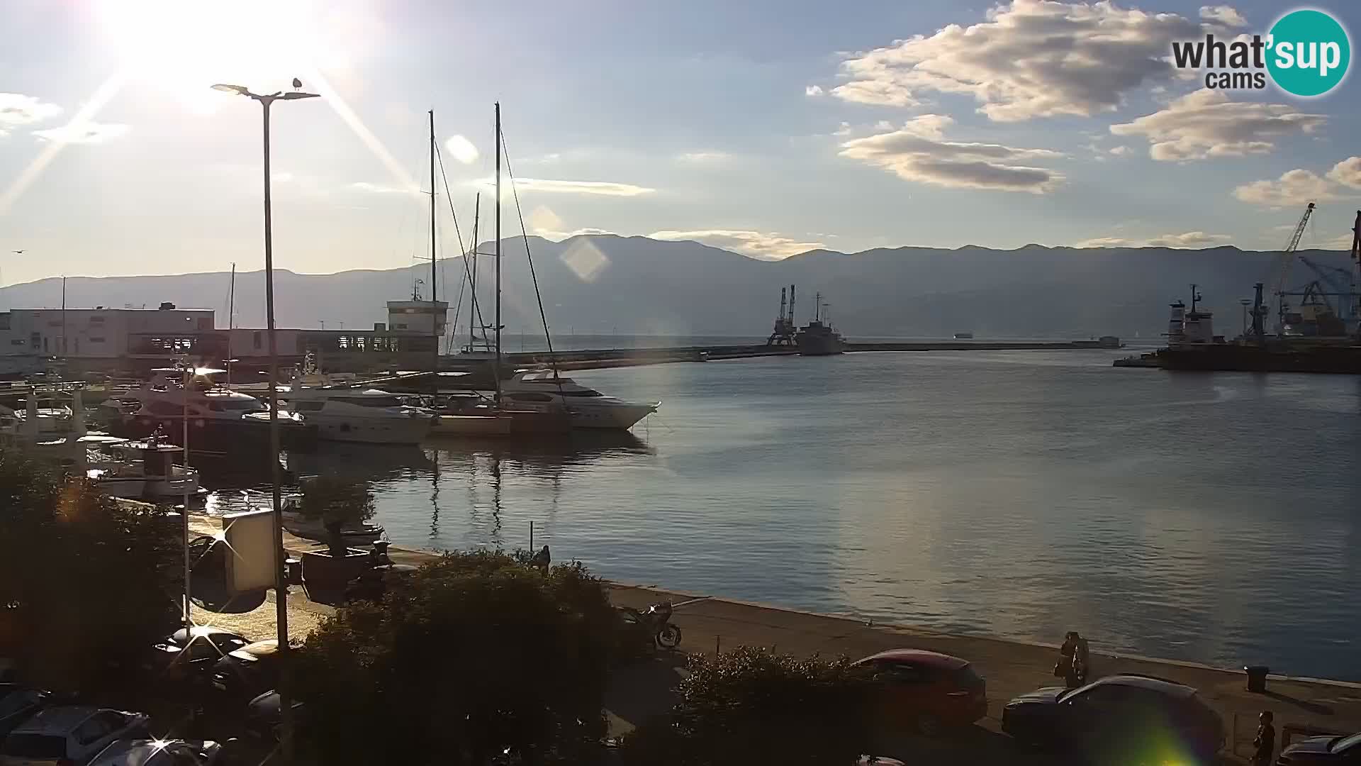 The Riva and Marina in Rijeka  – Live Webcam Croatia