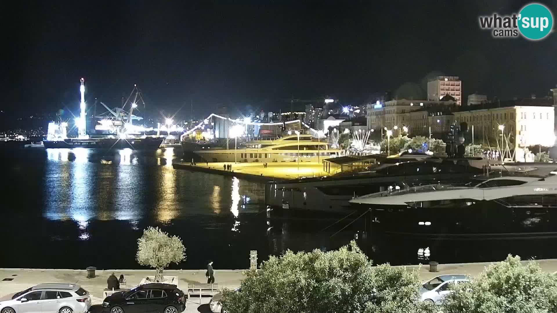The Riva and Marina in Rijeka  – Live Webcam Croatia