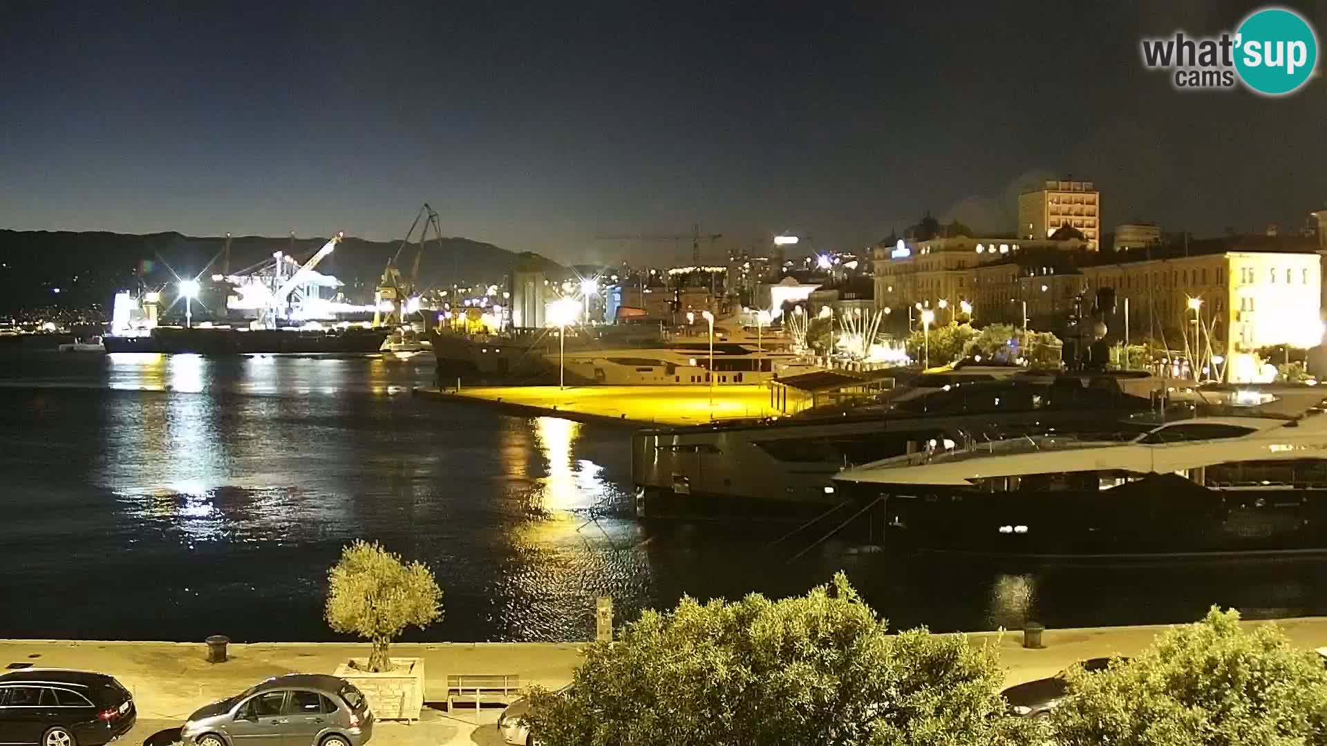 La Riva y Marina en Rijeka – Webcam en vivo Croacia