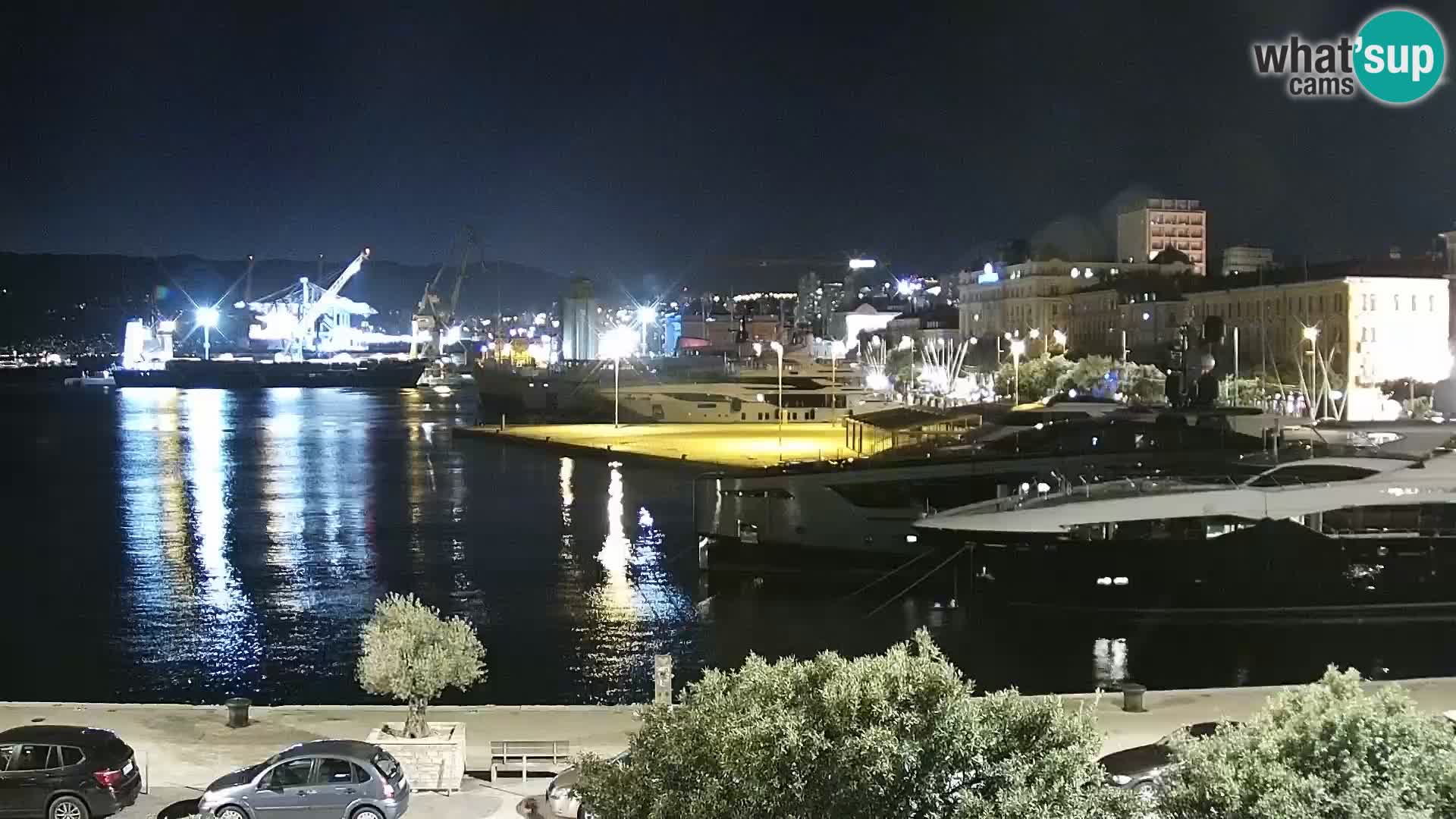 Die Riva und Marina in Rijeka – Live Webcam Kroatien