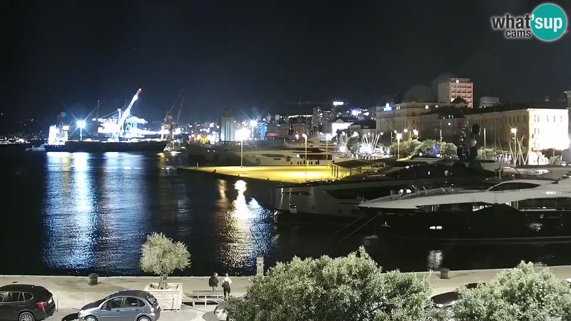 The Riva and Marina in Rijeka  – Live Webcam Croatia