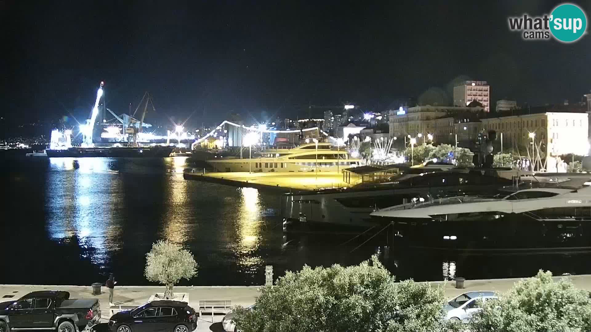 La Riva y Marina en Rijeka – Webcam en vivo Croacia