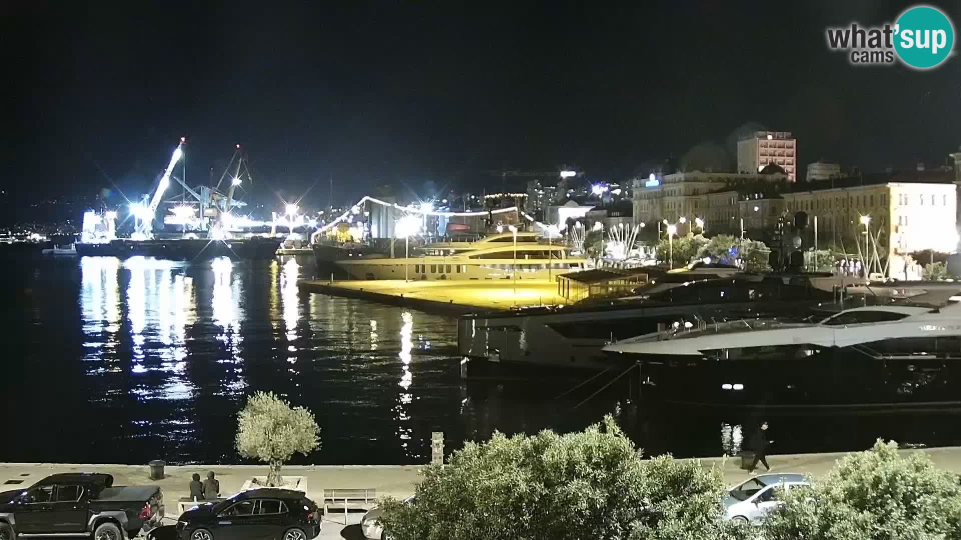 The Riva and Marina in Rijeka  – Live Webcam Croatia
