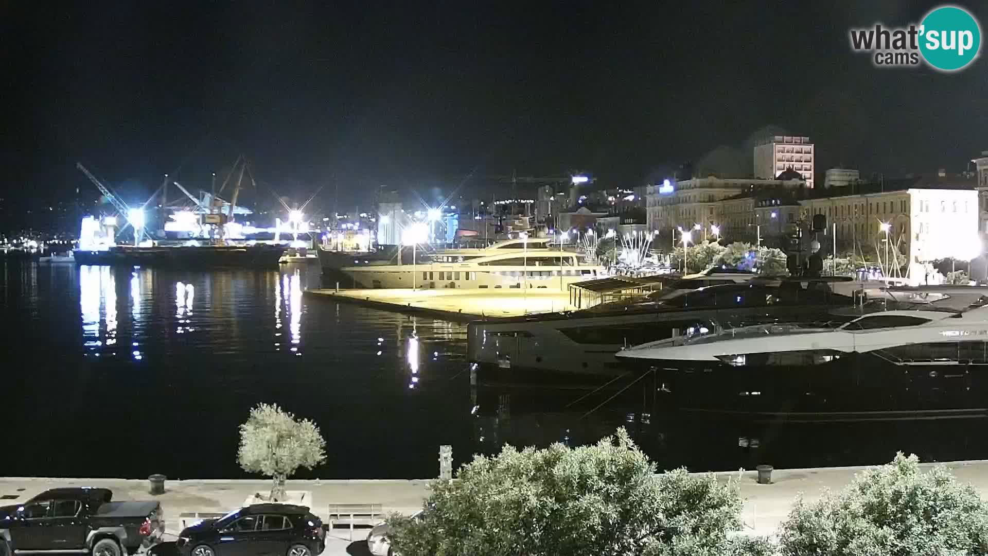 La Riva et Marina à Rijeka – Live Webcam Croatie