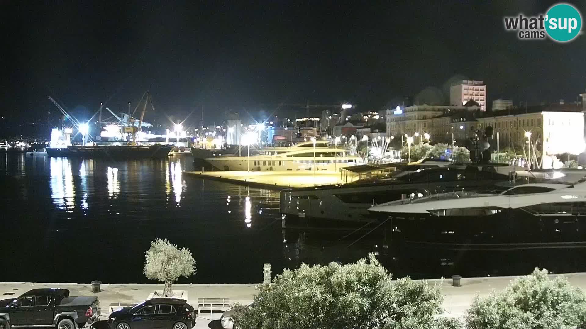 The Riva and Marina in Rijeka  – Live Webcam Croatia