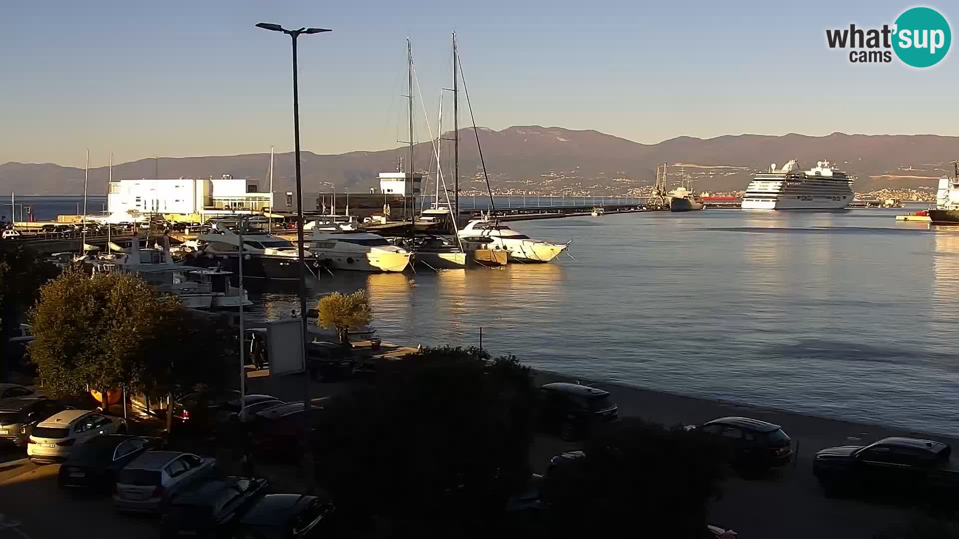 Die Riva und Marina in Rijeka – Live Webcam Kroatien