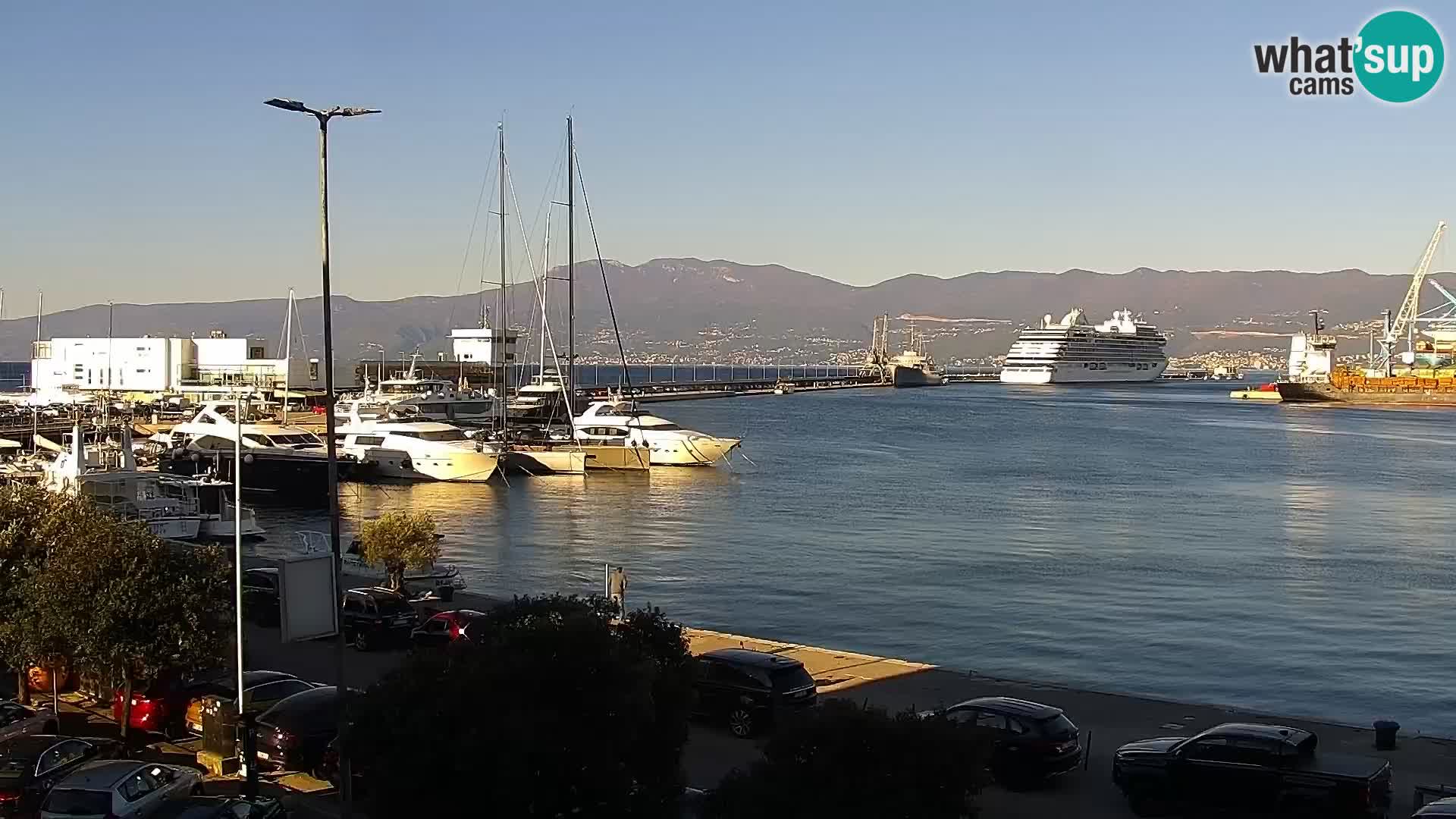 La Riva et Marina à Rijeka – Live Webcam Croatie