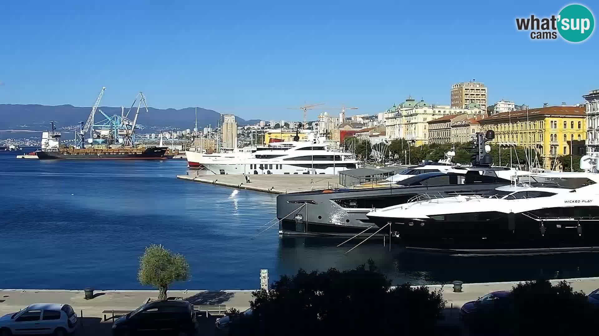 La Riva y Marina en Rijeka – Webcam en vivo Croacia
