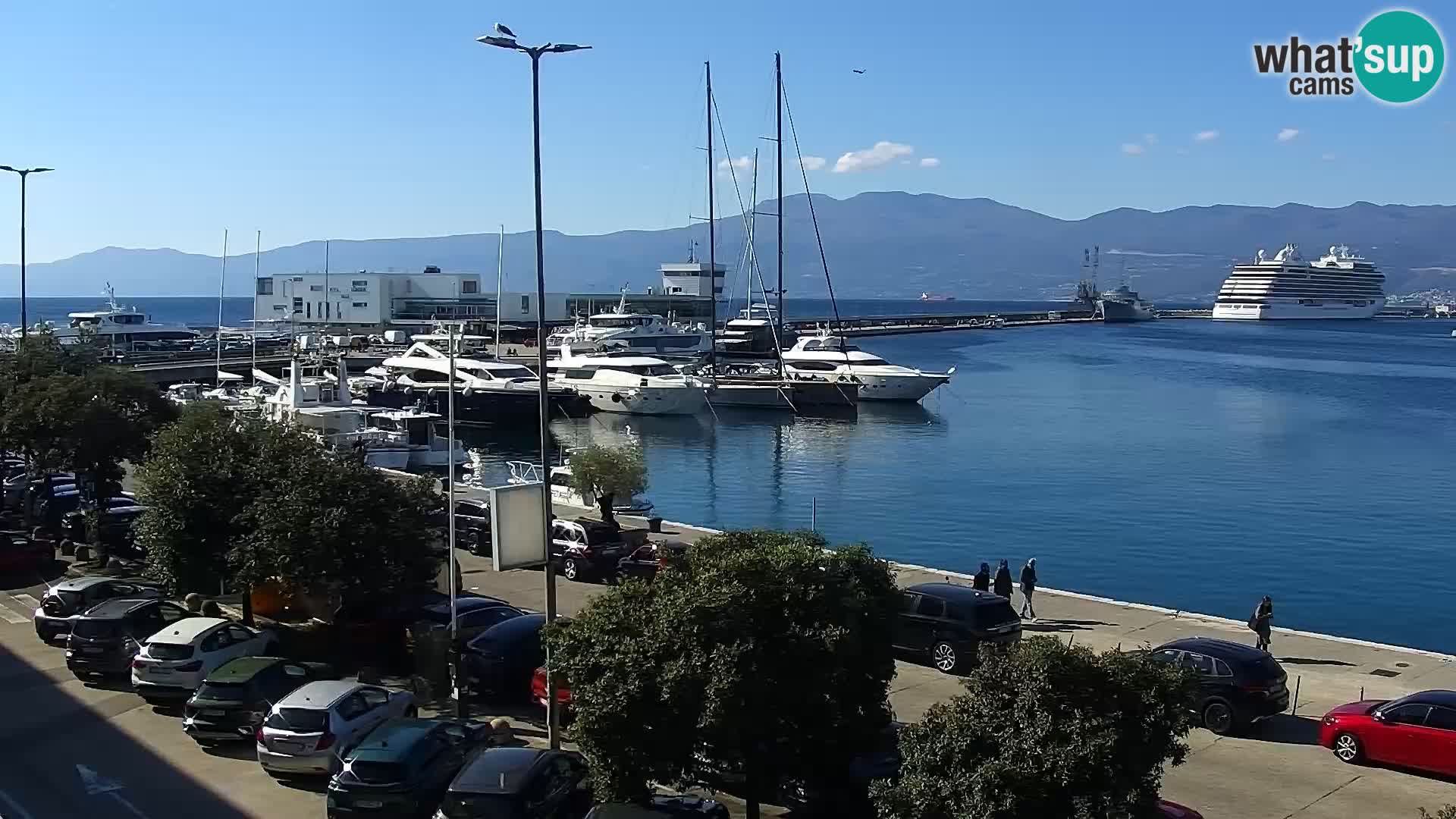 Die Riva und Marina in Rijeka – Live Webcam Kroatien