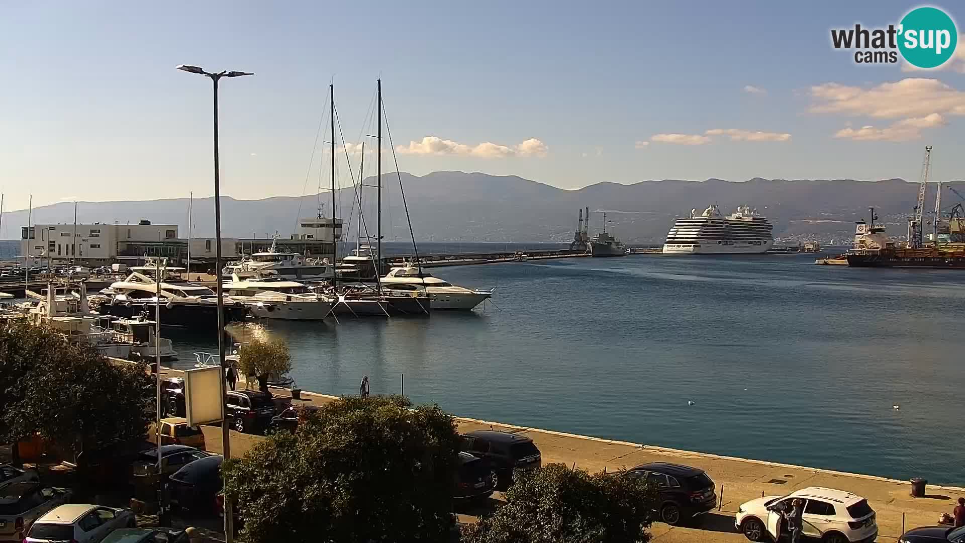 La Riva et Marina à Rijeka – Live Webcam Croatie