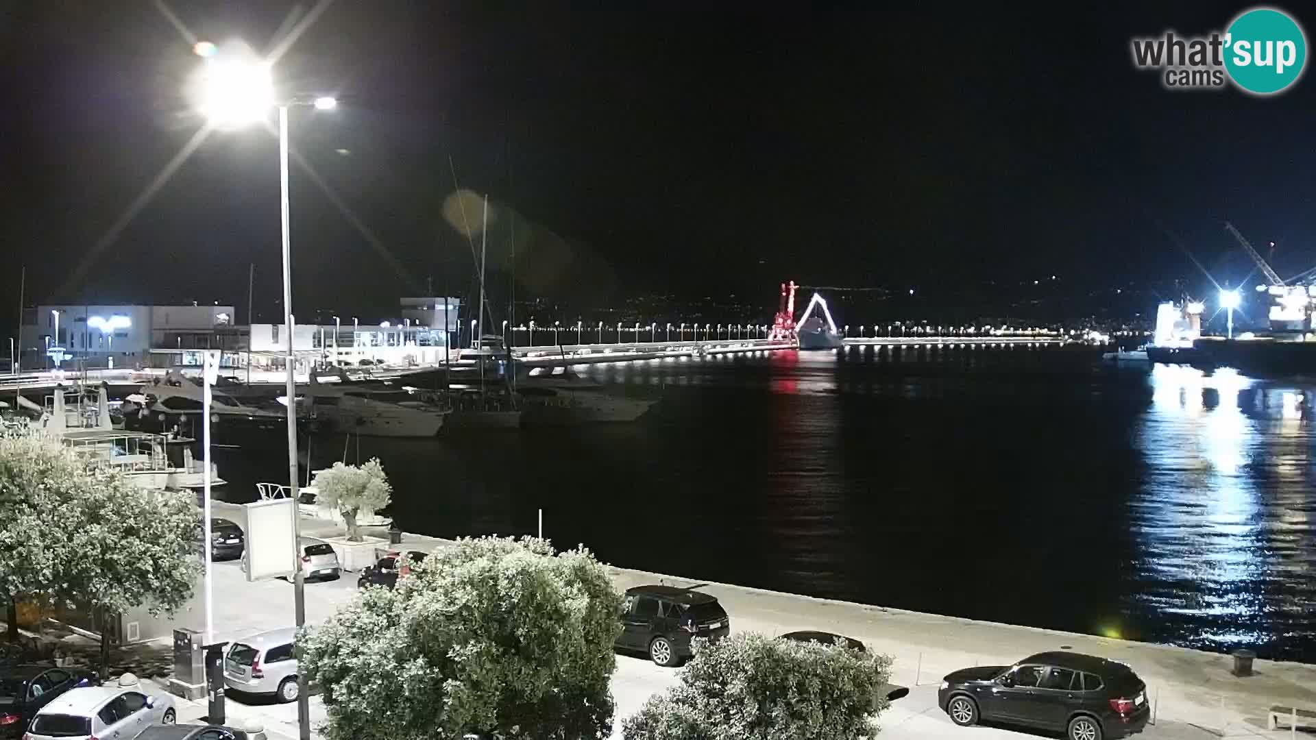The Riva and Marina in Rijeka  – Live Webcam Croatia