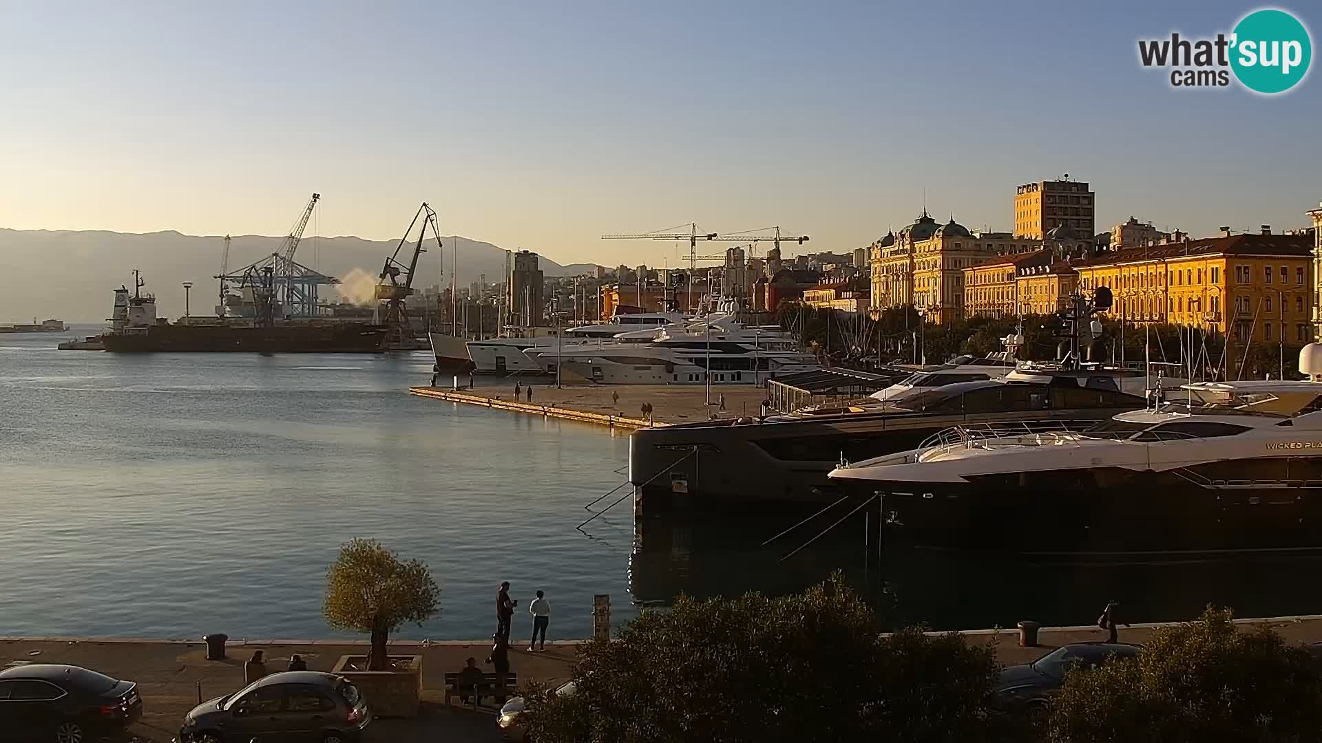 The Riva and Marina in Rijeka  – Live Webcam Croatia