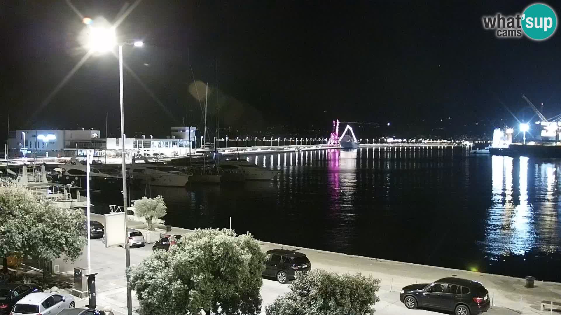 La Riva et Marina à Rijeka – Live Webcam Croatie