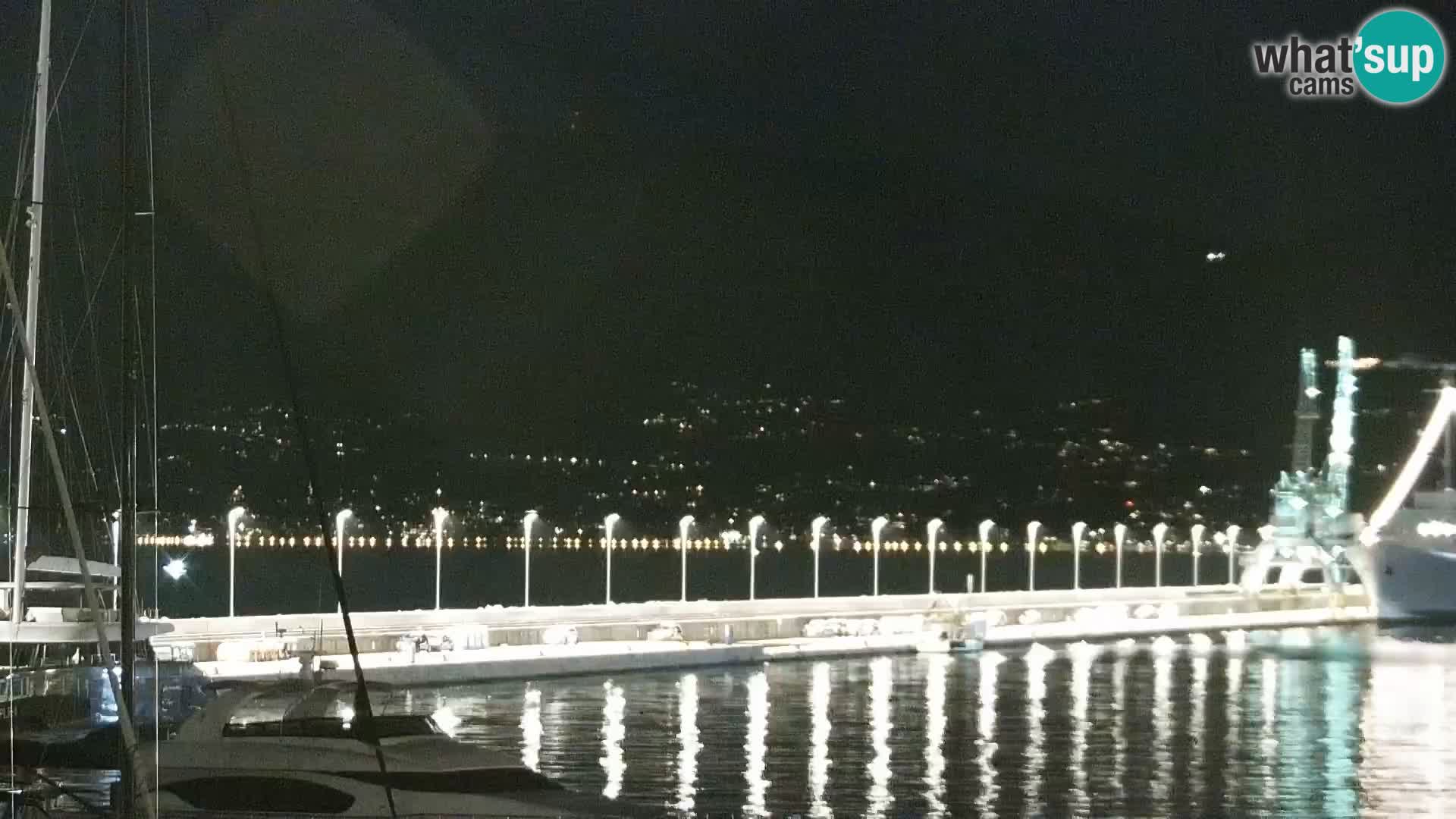 Die Riva und Marina in Rijeka – Live Webcam Kroatien