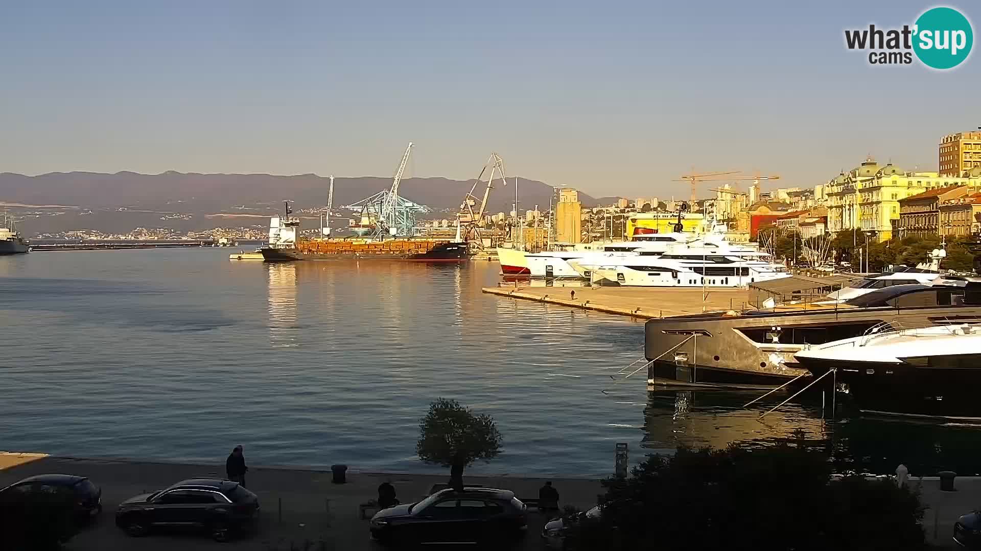 La Riva et Marina à Rijeka – Live Webcam Croatie