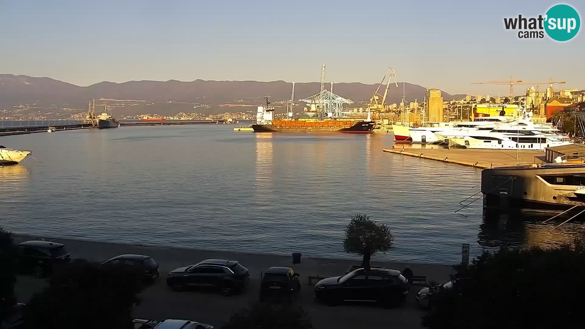 Die Riva und Marina in Rijeka – Live Webcam Kroatien