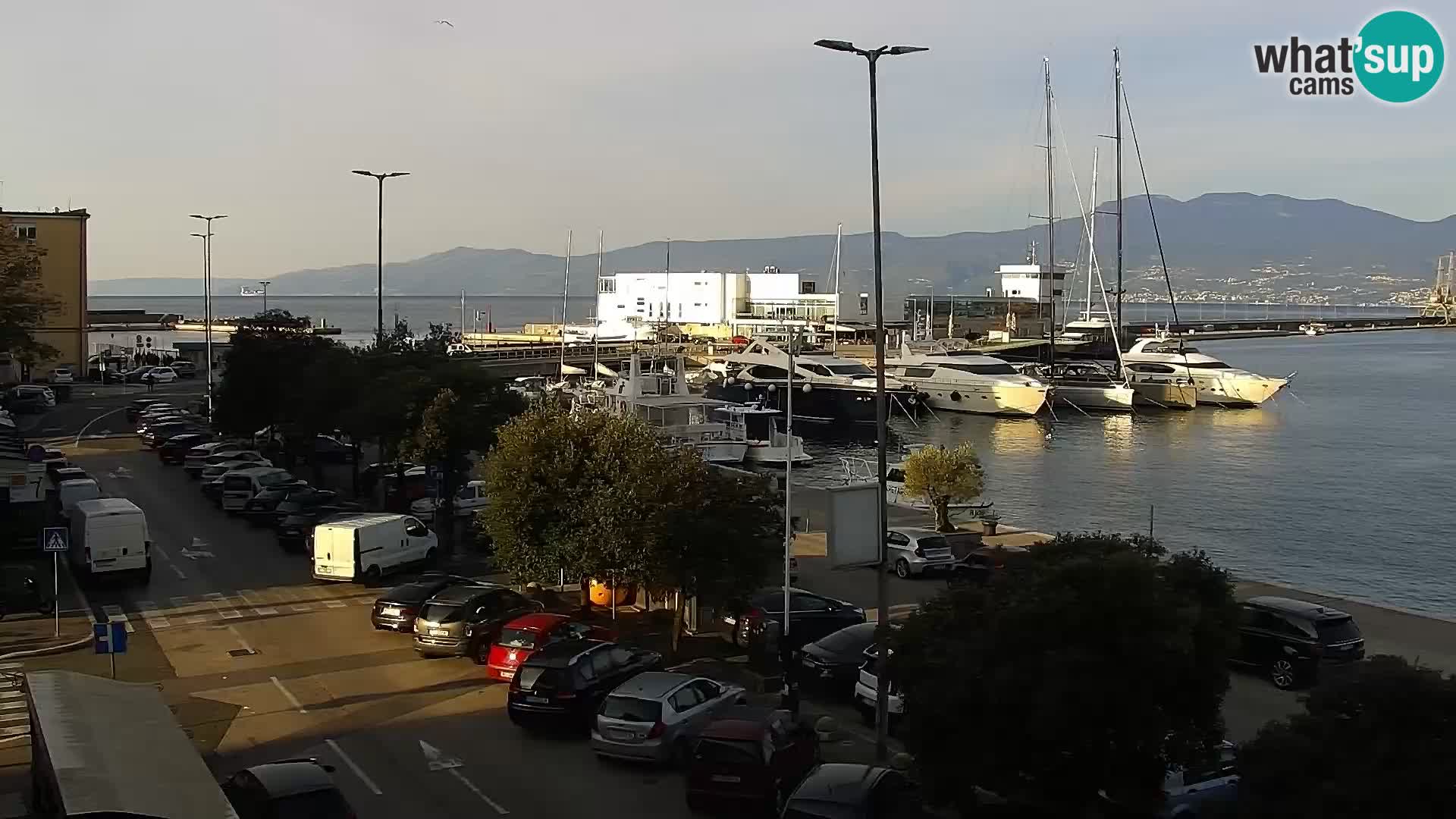 La Riva y Marina en Rijeka – Webcam en vivo Croacia