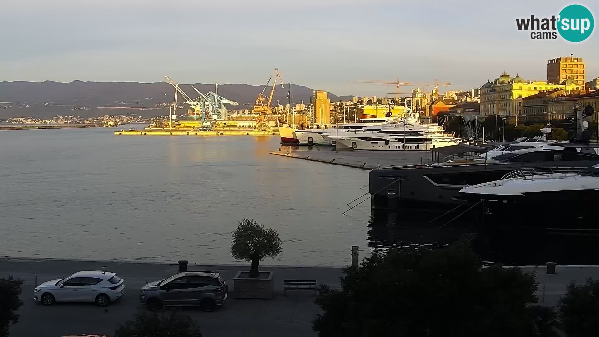 Die Riva und Marina in Rijeka – Live Webcam Kroatien