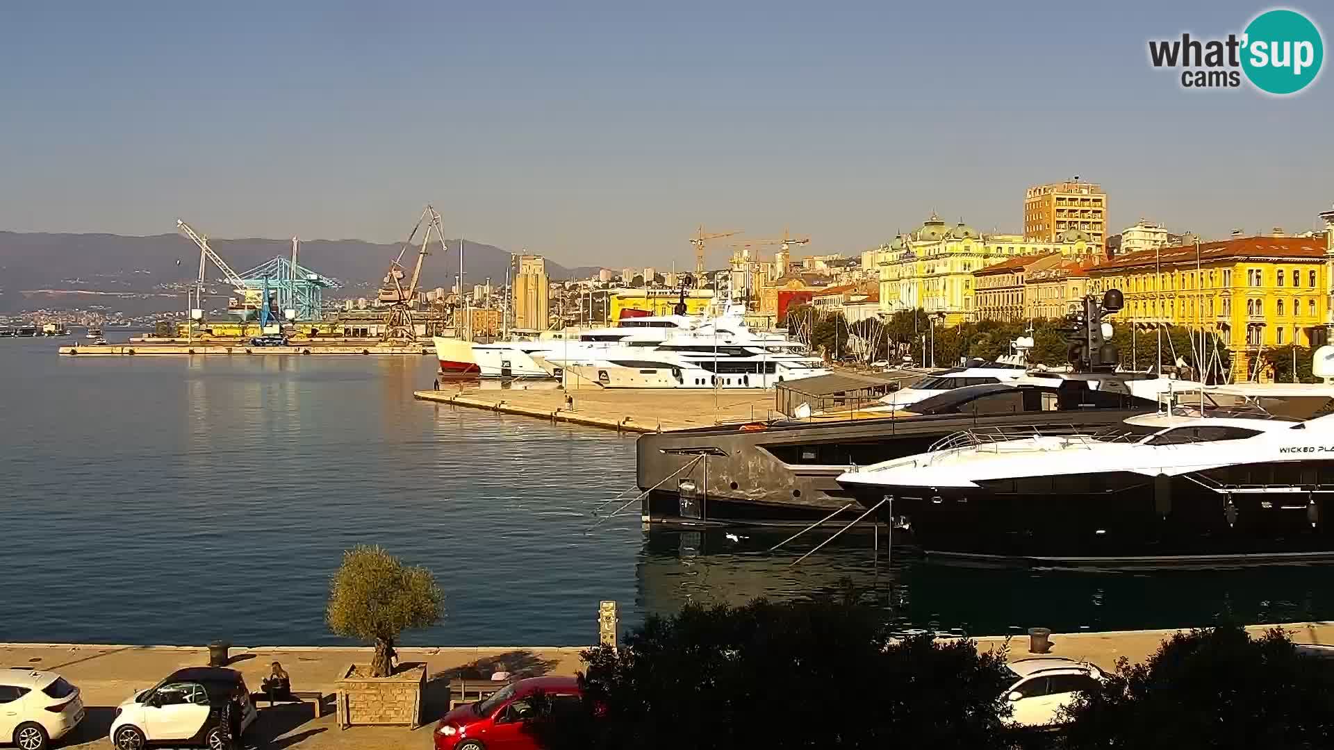 La Riva e la Marina a Rijeka (Fiume) – Live Webcam Croazia