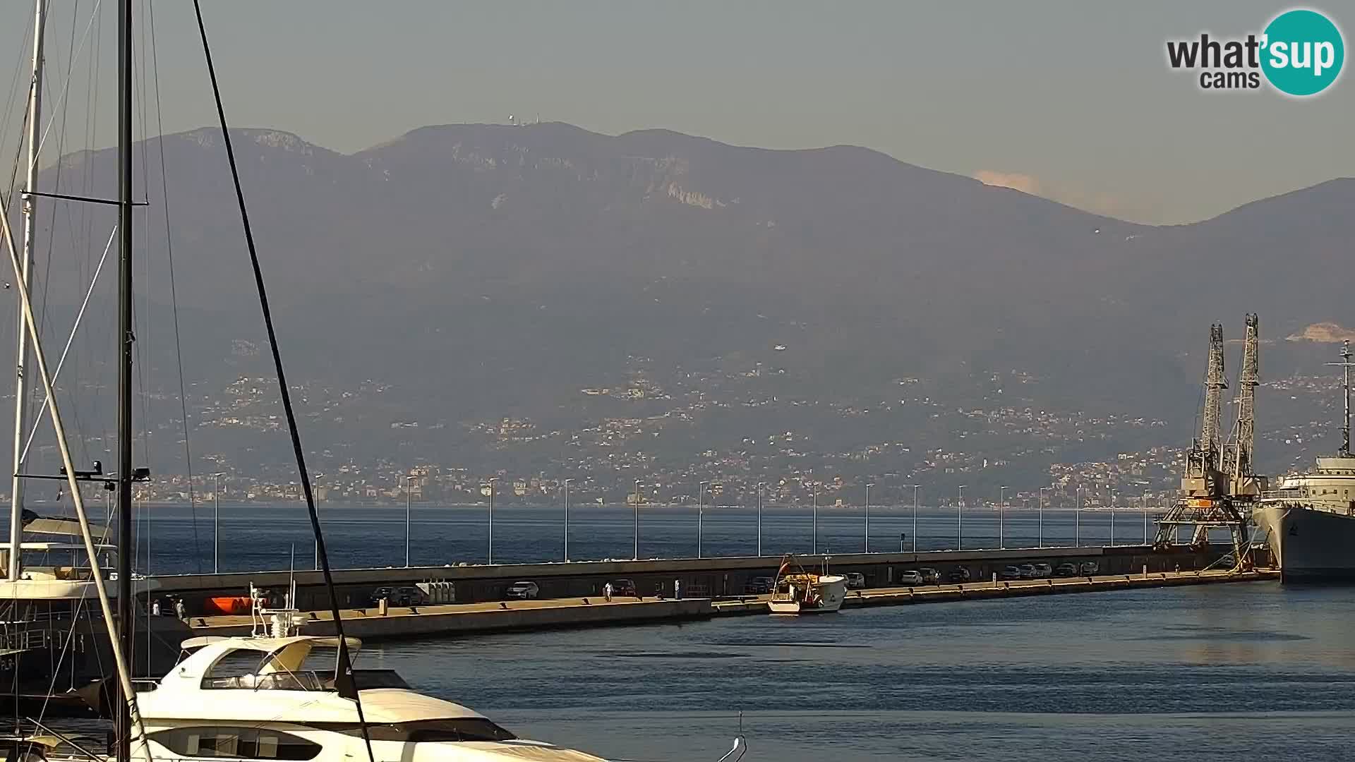 La Riva et Marina à Rijeka – Live Webcam Croatie