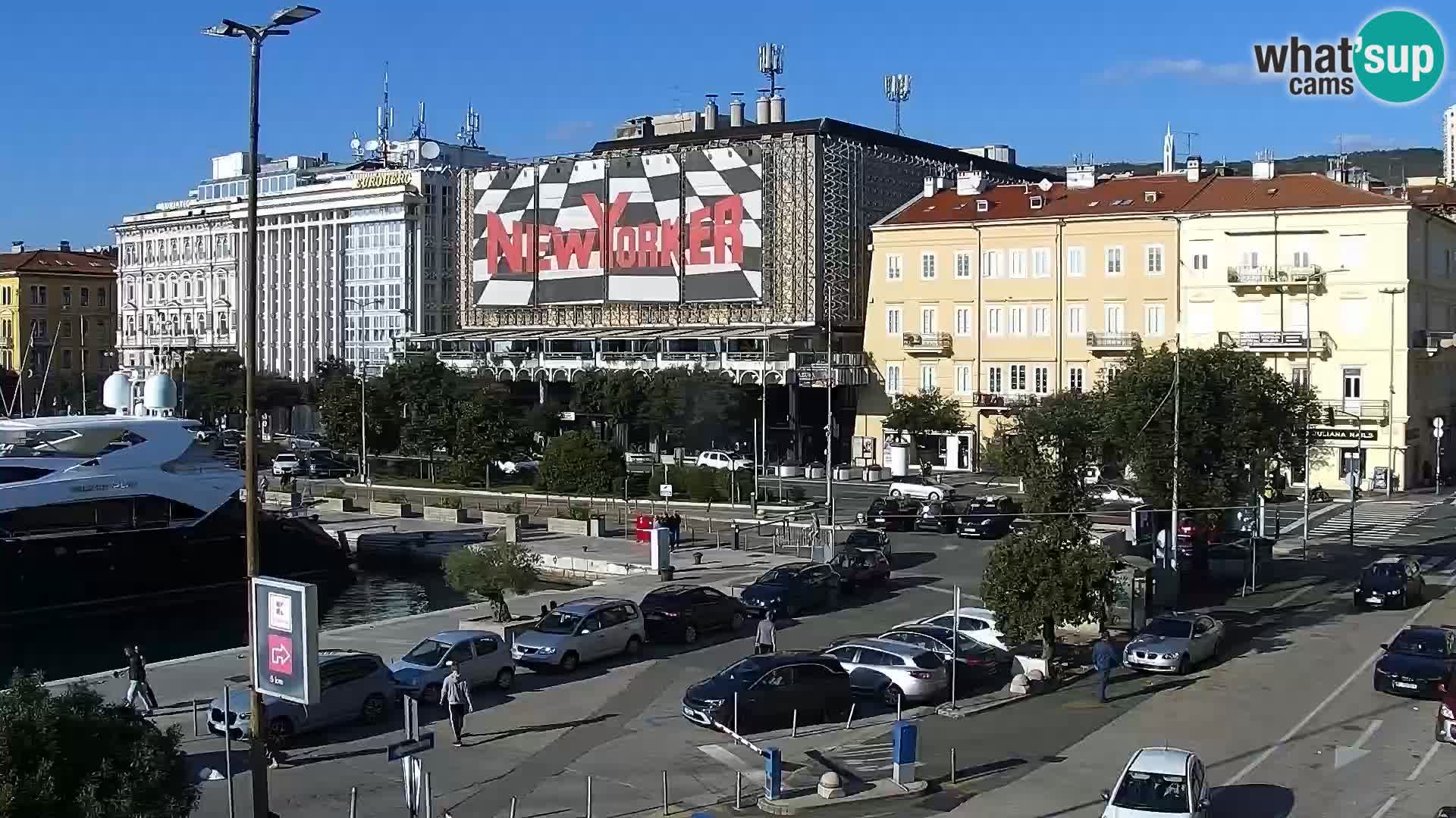 La Riva y Marina en Rijeka – Webcam en vivo Croacia