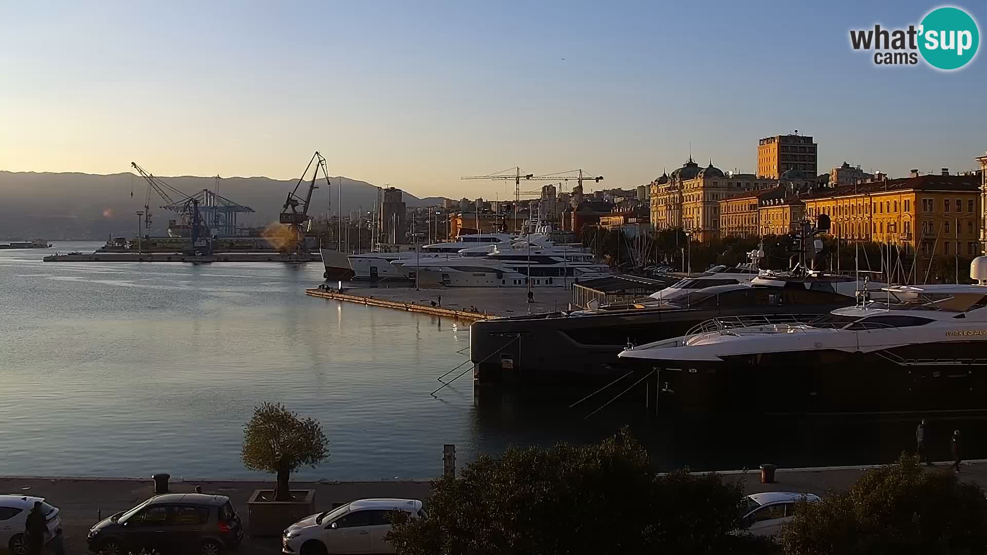 The Riva and Marina in Rijeka  – Live Webcam Croatia