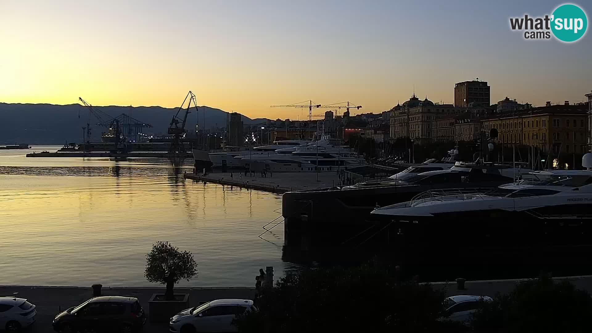 Die Riva und Marina in Rijeka – Live Webcam Kroatien