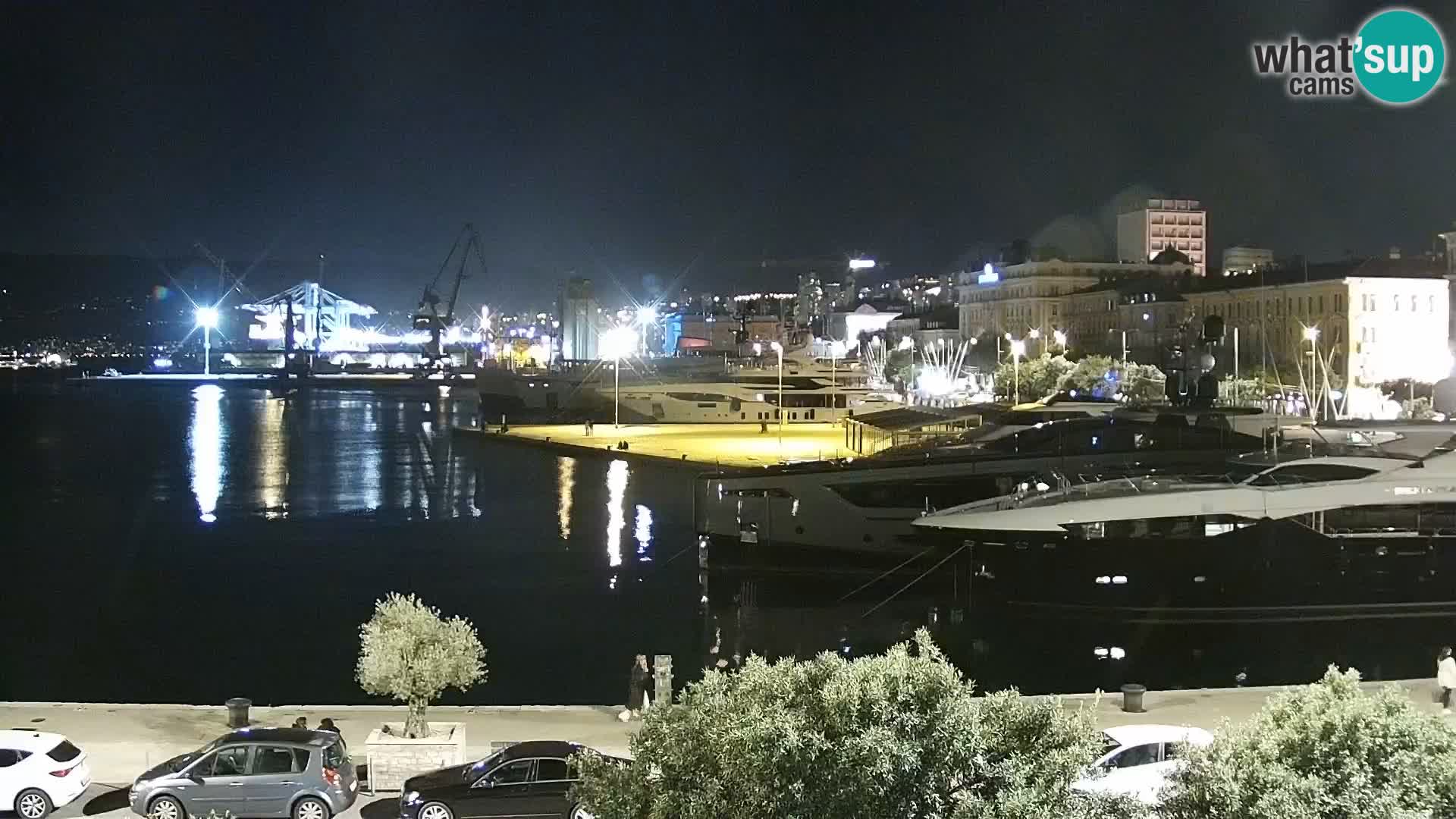 Die Riva und Marina in Rijeka – Live Webcam Kroatien
