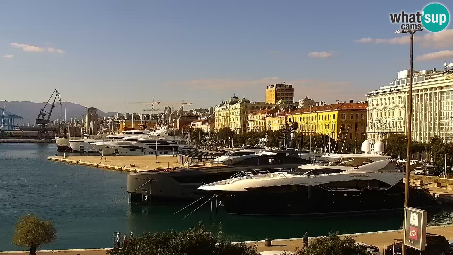The Riva and Marina in Rijeka  – Live Webcam Croatia