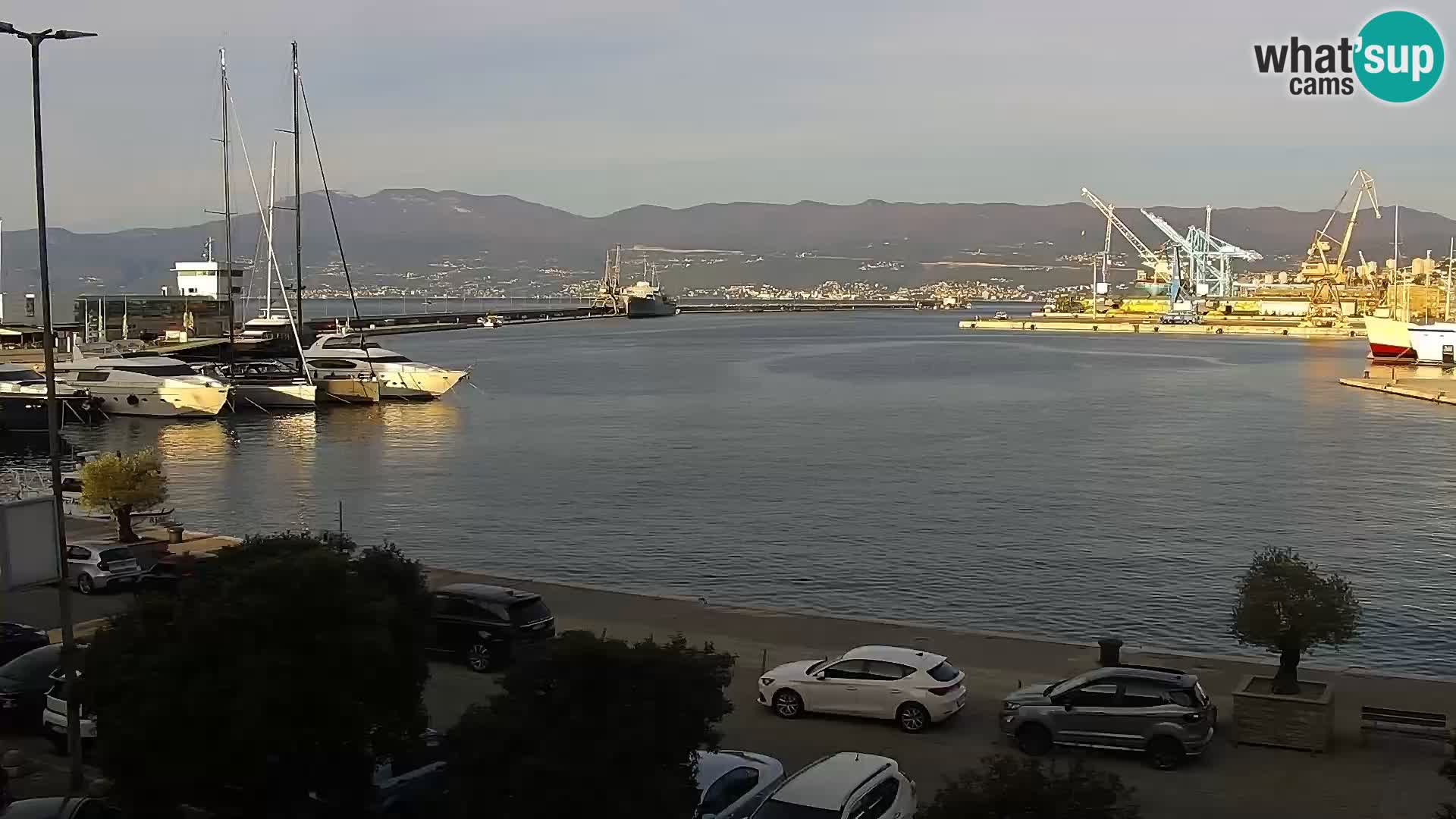 The Riva and Marina in Rijeka  – Live Webcam Croatia