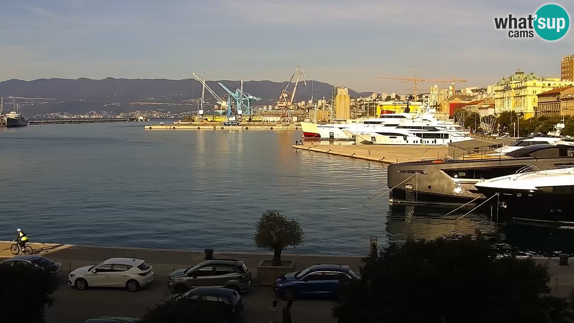 Die Riva und Marina in Rijeka – Live Webcam Kroatien