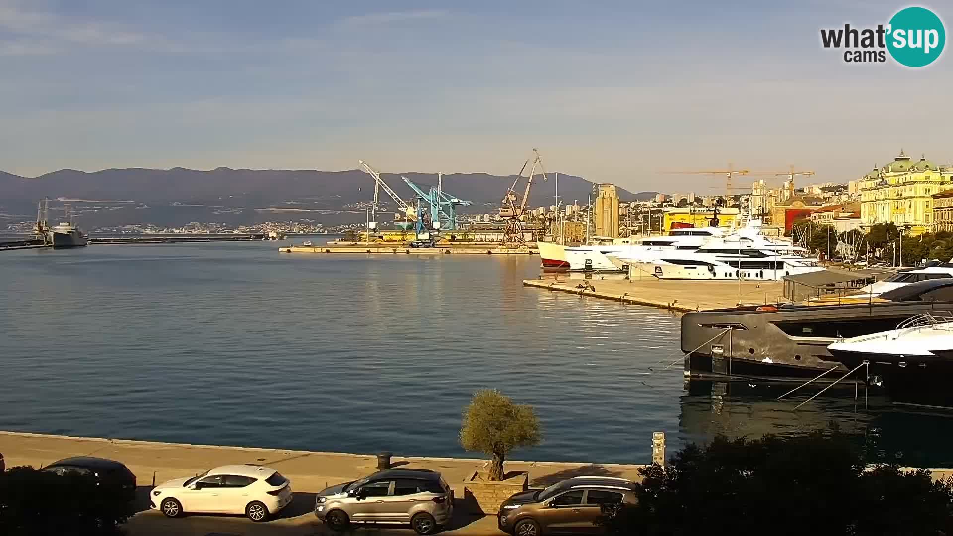La Riva et Marina à Rijeka – Live Webcam Croatie