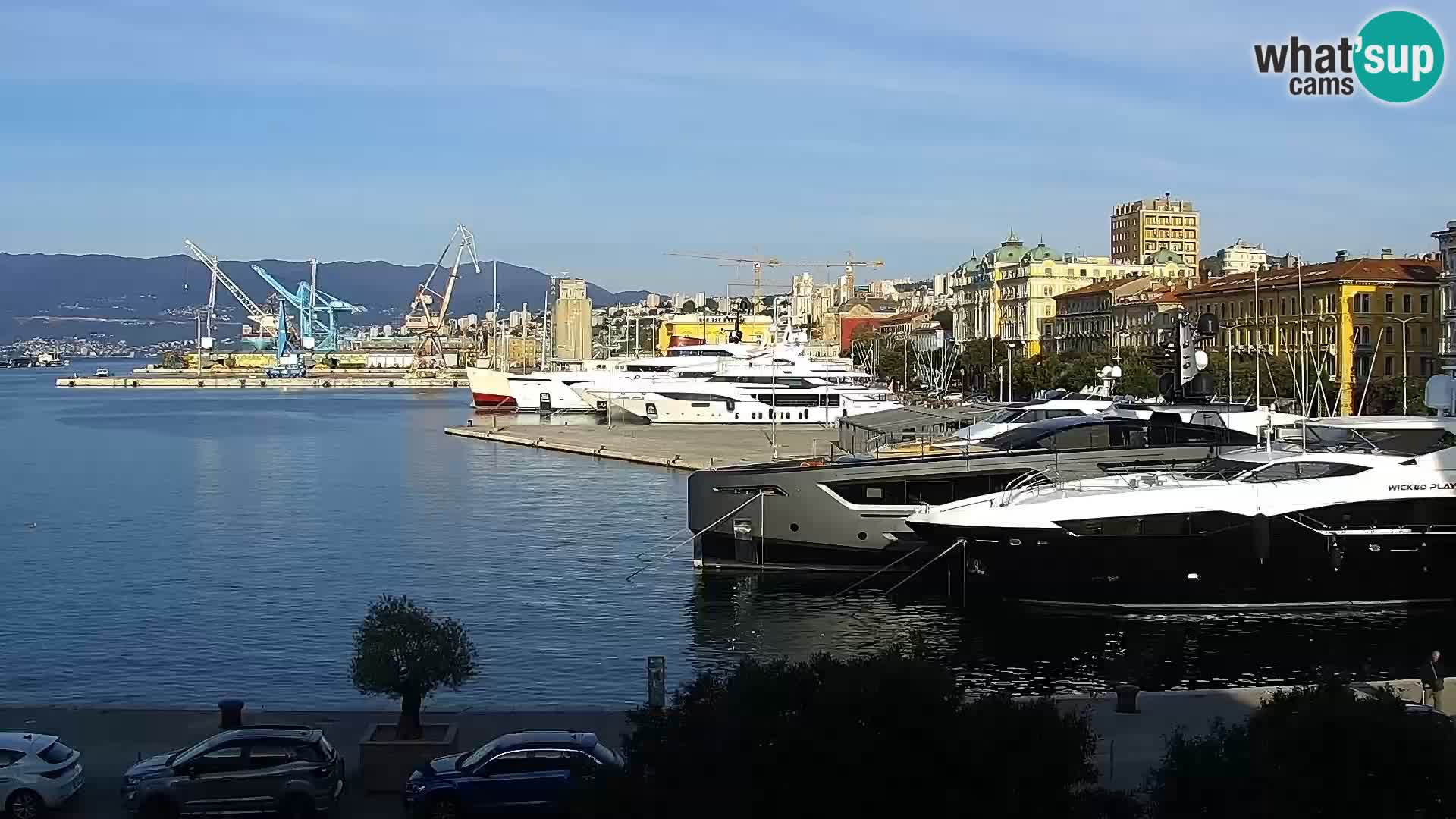 The Riva and Marina in Rijeka  – Live Webcam Croatia