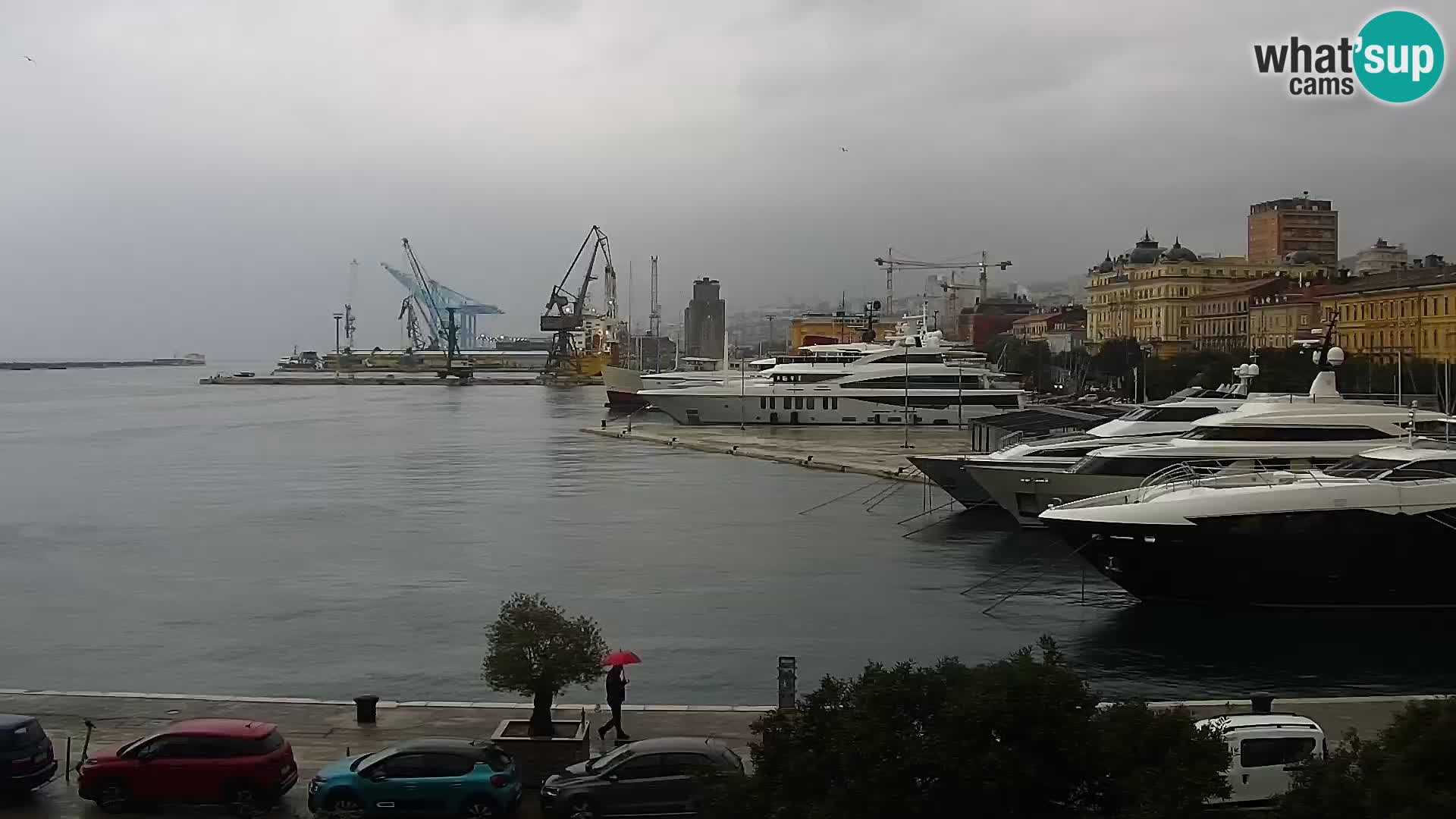 La Riva y Marina en Rijeka – Webcam en vivo Croacia
